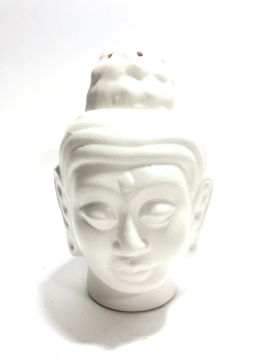 Bruciatore d'essenza in ceramica con volto di Buddha